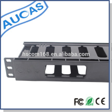 1U 19 &quot;Réglage de câble rétractable en métal ABS / montage en rack 12/24 gestion de câble à port